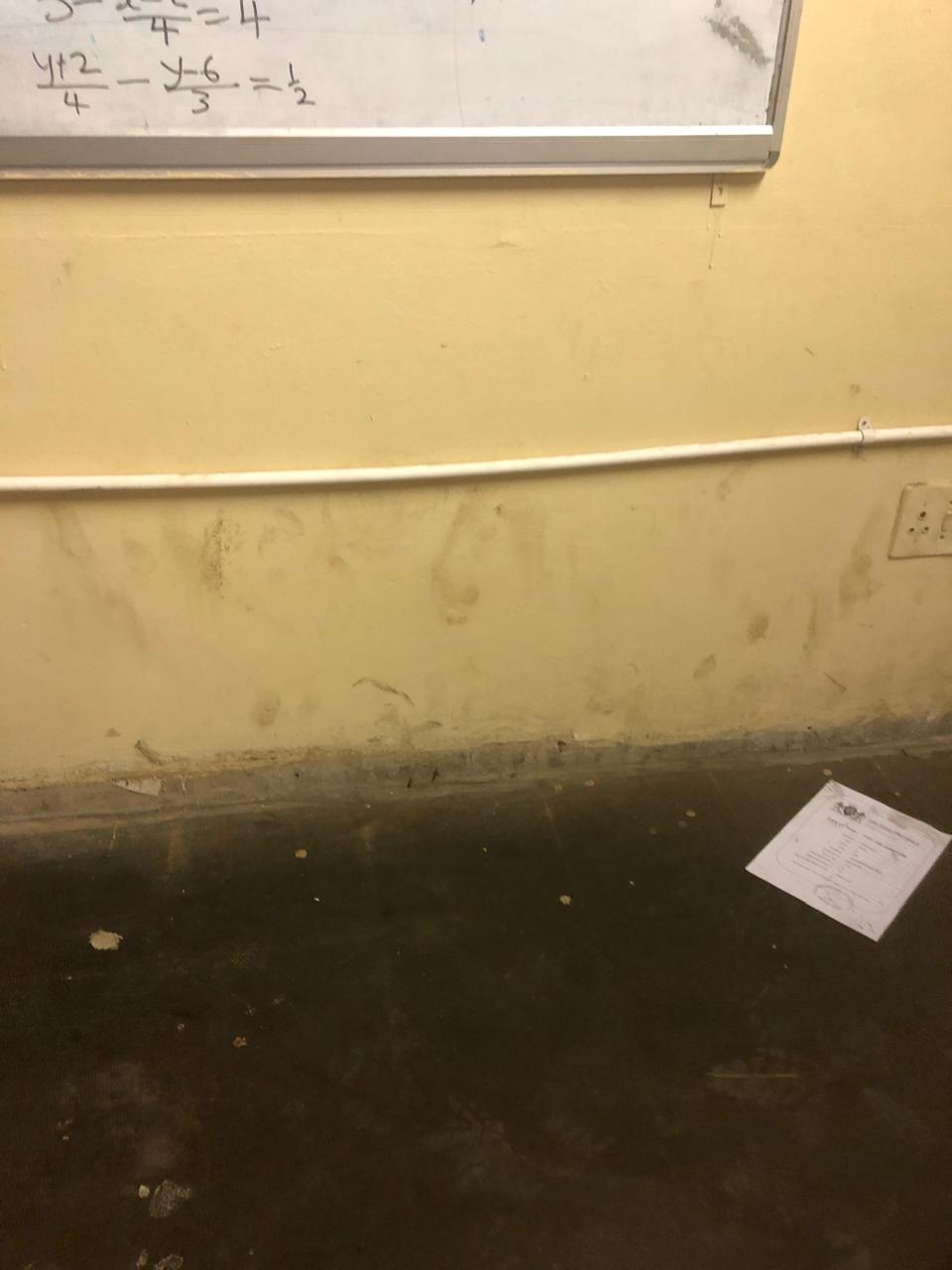 Damaged swimming pool